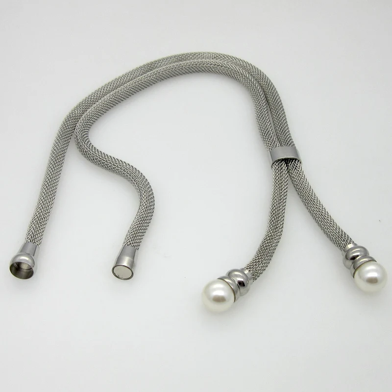 Цепочка Из Нержавеющей Стали с подвеской искусственным жемчугом и магнитной