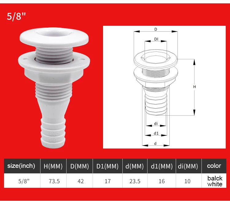 Пластиковый съемный фитинг с толщиной корпуса для лодки скоростной катера яхты