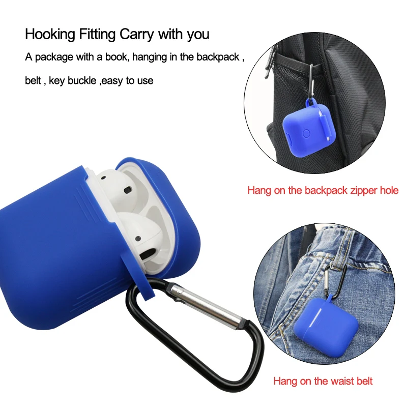 ТПУ силиконовый Bluetooth беспроводной чехол для наушников Защитный AirPods аксессуары