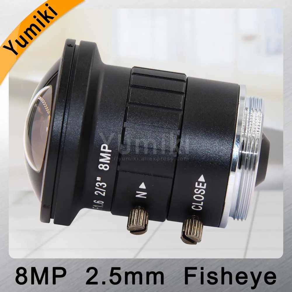 Yumiki 2,5 мм 4K 8MP 2/" F1.6 инфракрасный широкоугольный угол обзора CS крепление монофокусное cctv объектив Авто диафрагма 8 мегапикселей для CCTV 4K камера