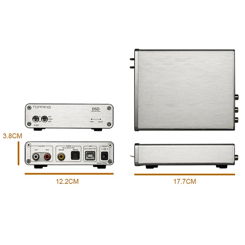 

NEW TOPPING D30 DSD Audio Decoder USB DAC Coaxial Optical Fiber XMOS CS4398 24Bit 192KHz amplifier