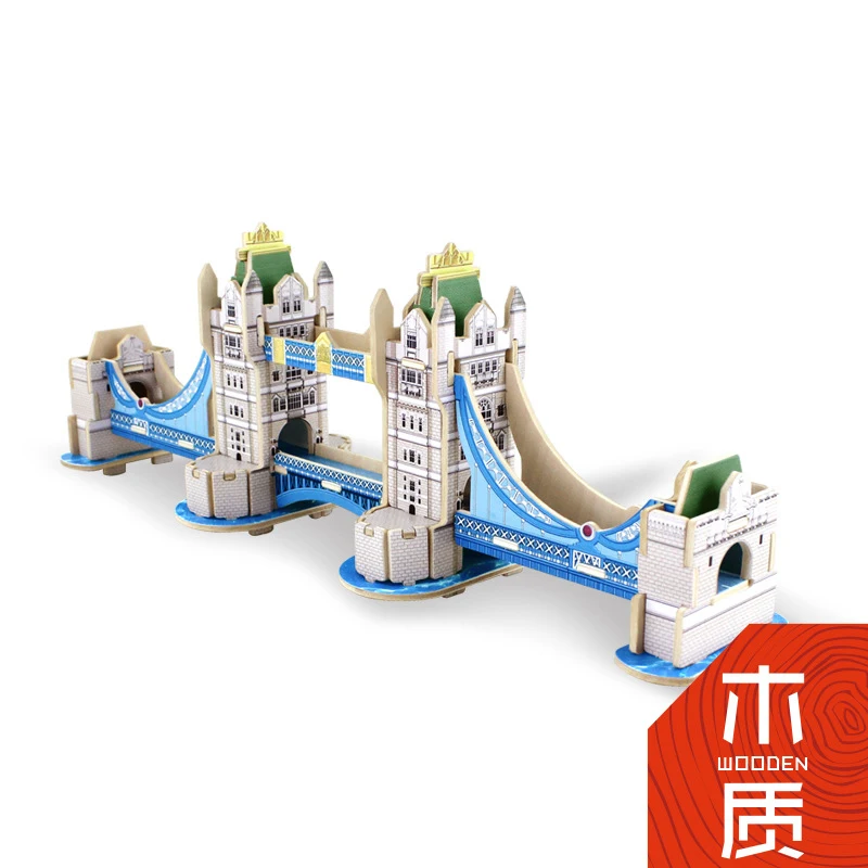 Тадж Махал Лондонский мост церкви buiilding 3D деревянные головоломки Англия франция