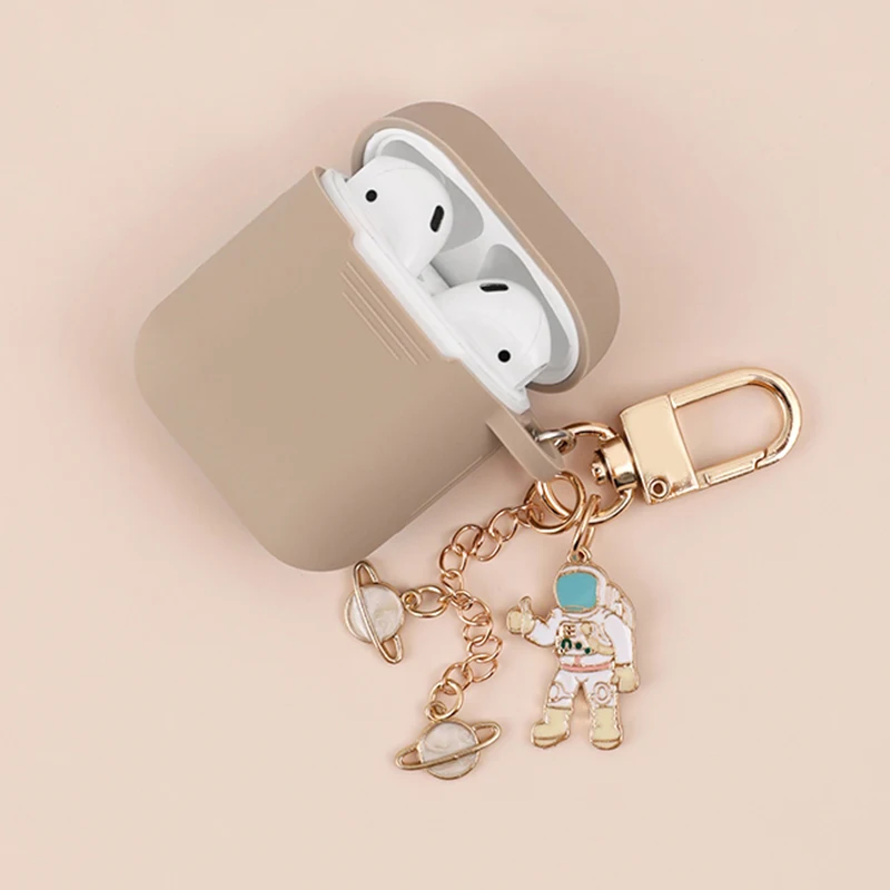 Защитный чехол космонавта для Airpods аксессуары Bluetooth силиконовый наушников кольцо