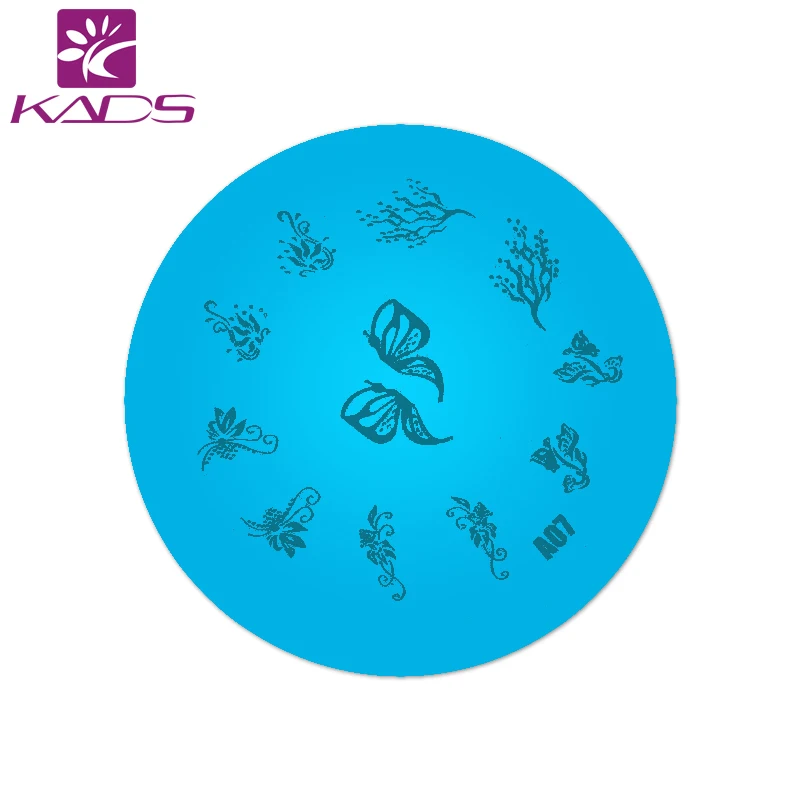 KADS A07 Искусства Ногтя Штамповка Плиты Изображения Круглый Нержавеющей Стали