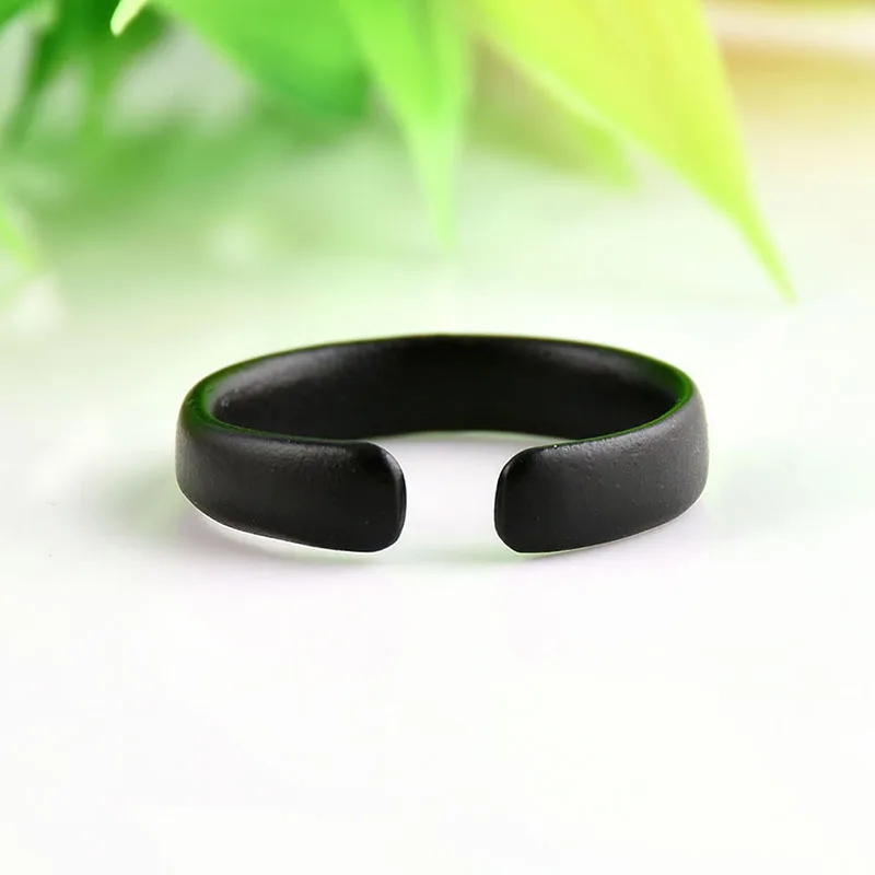 Новое черное металлическое кольцо регулируемое с надписью модные кольца для