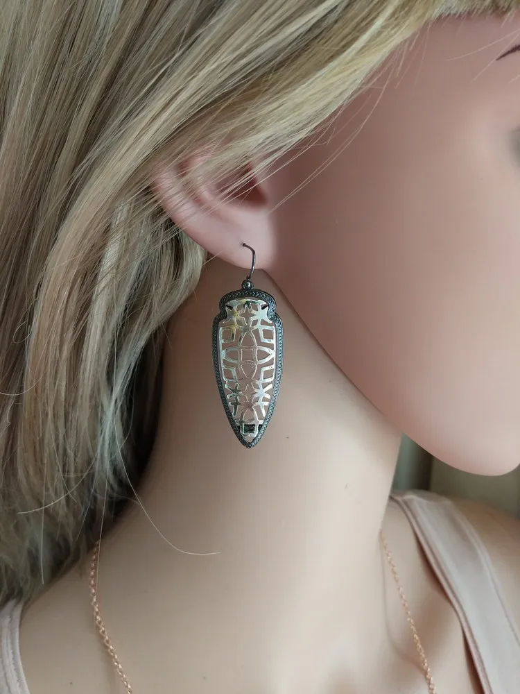 Модные сплав Arrowhead филигранные крупные серьги с подвесками для женщин
