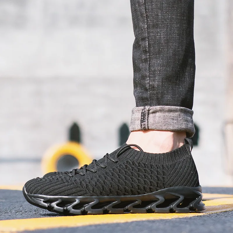 Мужские сетчатые кроссовки удобная дышащая легкая спортивная обувь для бега