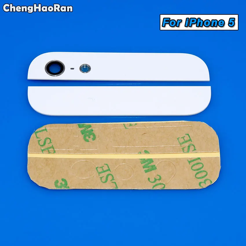 ChengHaoRan 1 комплект задняя крышка Стекло сзади Корпус для Iphone 5, 5s, se монтаж корпуса верхней и нижней флэш-объектив камеры+ 3 М Стикеры