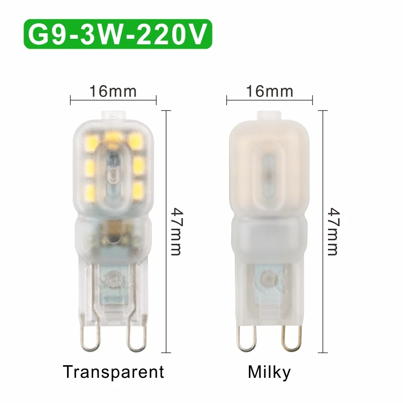 G9 3W 220V G4 G9 светодиодный светильник 3 Вт 5 Вт AC 220 В DC 12 В мини светодиодный светильник SMD2835 прожектор люстра высокое качество освещение заменить галогенные лампы - Испускаемый цвет: G9 3W 220V