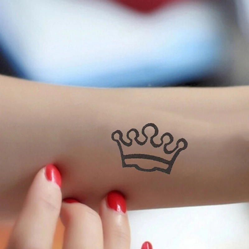 

Хит продаж, 5 шт., милая Рыбка, корона, сердце, водонепроницаемая временная татуировка, стикер, боди-арт, макияж