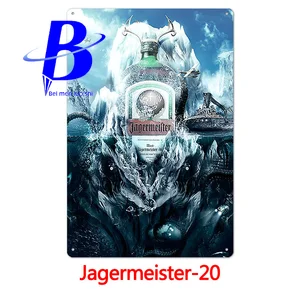 Алкогольный напиток Jagermeister постер с головой оленя Классическая Настенная