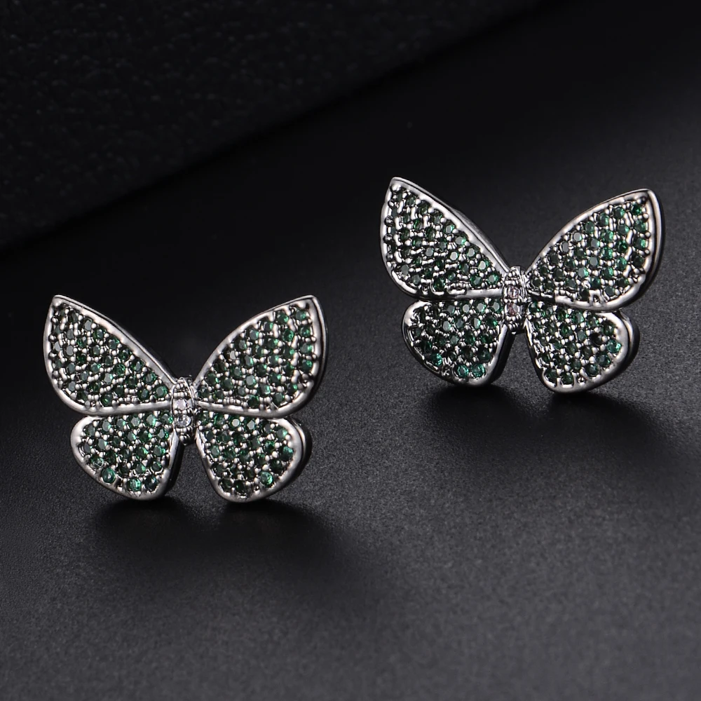 Женские массивные Серьги-пусеты SISCATHY корейские серьги-пусеты в виде бабочки с 4