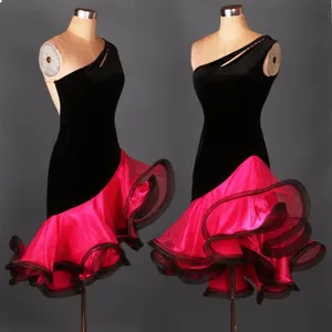 Новинка 2017, женскоеДетское платье для латинских танцев, для взрослыхдетей, размер на заказ, органза, без рукавов, выступление на сцене конкурс, платье для сальсы