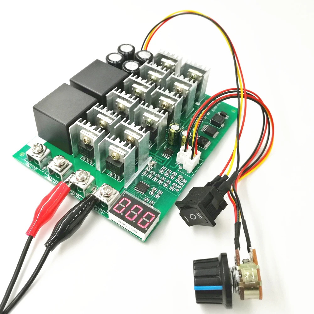ШИМ DC 12 v/24 v/36 v/48 v 60A 3000W контроллер скорости двигателя с обратным переключателем и