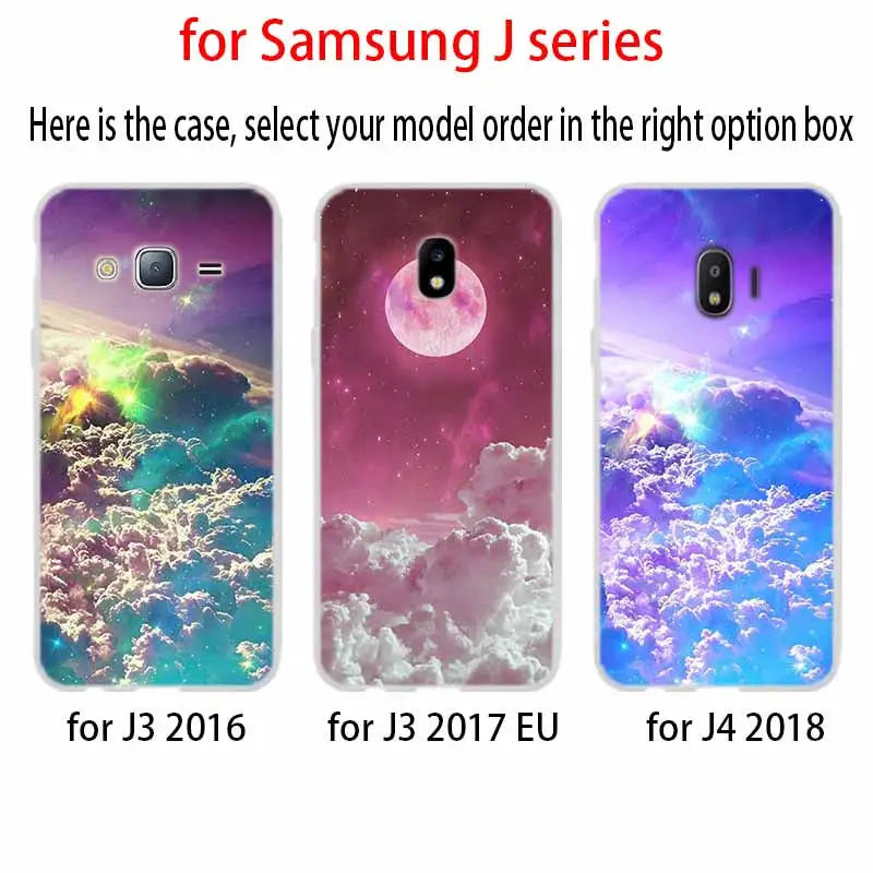 Милый чехол для телефона kawaii sky space мягкий силиконовый Samsung Galaxy j6 J8 J7 J5 J3 J4 Plus 2018 2017