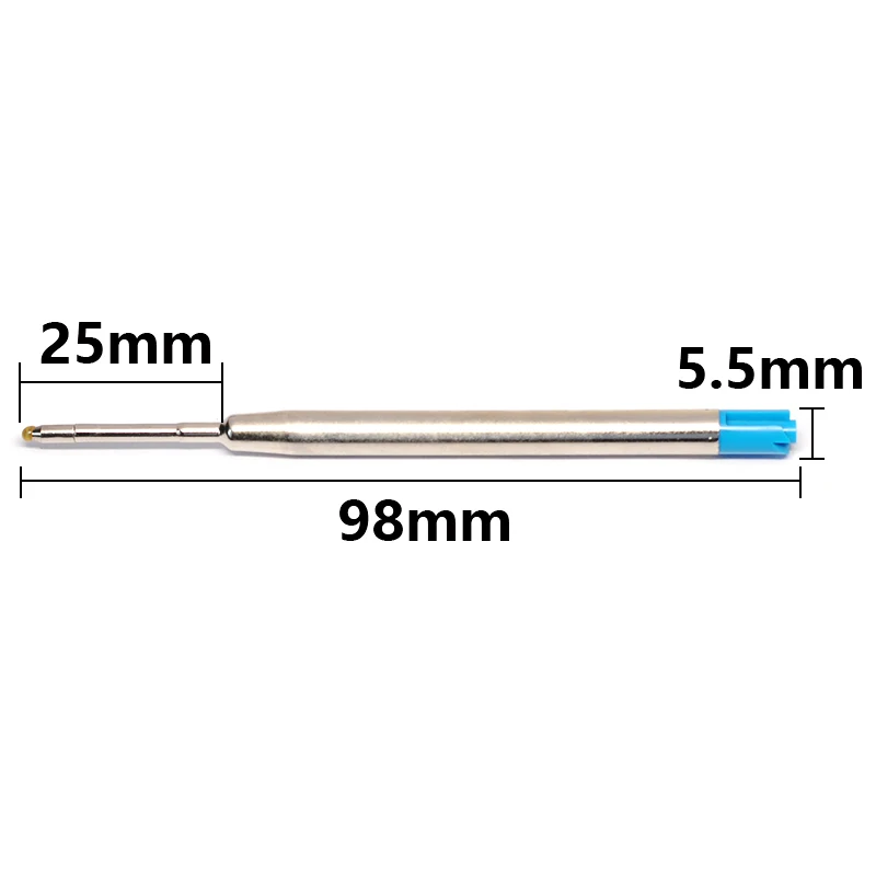 10 шт 0,5 мм роллер, шариковая ручка, сменный Средний наконечник, синий, черный цвет, чернильный шар, Заправка для ручек, для школы, офиса, канцелярские принадлежности