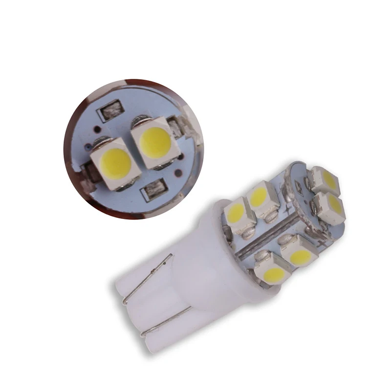 100 шт. Автомобильные светодиодные лампы T10 501 194 168 W5W 10 Led 1210 3528 SMD|Сигнальная лампа| |
