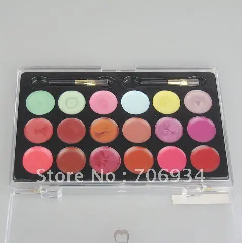 Профессиональная помада 18 цветов Палитра губ мерцающий макияж 3/пакет 15915-A01 # |