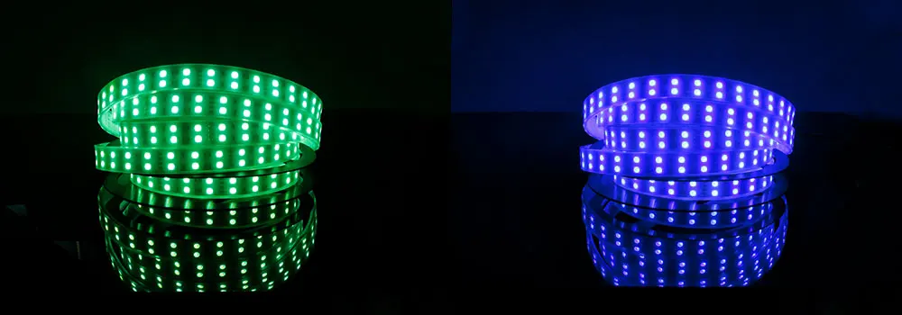 [DBF] DC 12V 5M 5050 SMD 600 светодиодный s IP67 водонепроницаемый RGB светодиодный светильник IP20 двухрядный 120 светодиодный/m Белый/теплый белый светодиодный гибкий светильник