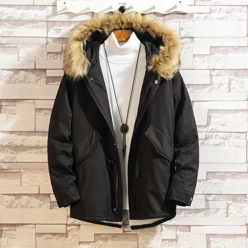 Мужская куртка 2018 зимние хлопковые теплые толстые куртки мужская мода тренчкот