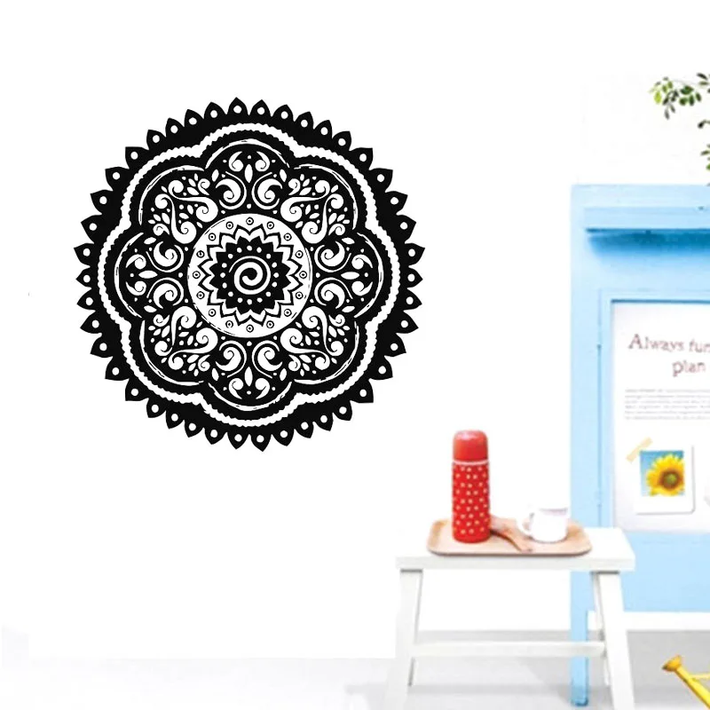 

ZOOYOO Believer Home Decor Wall Stickers Indian Mandala Pattern Vinyl Art Wall Decals Murals Bedroom