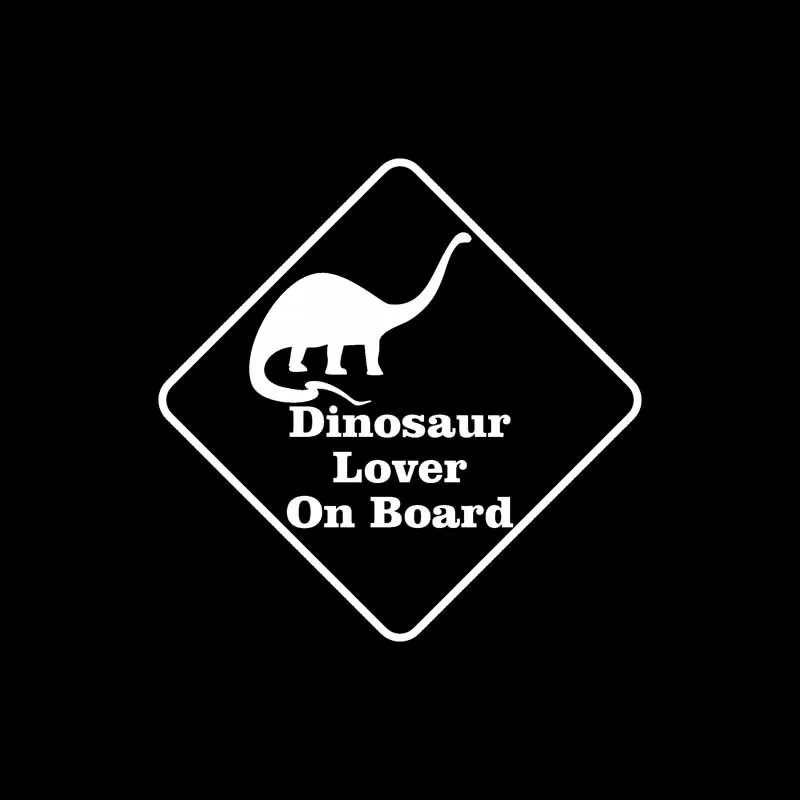 YJZT 12CM*12CM Safety Sign Car Vinyl Decal Sticker Dinosaur Lover On Board Black/Silver C10-00589 | Автомобили и мотоциклы