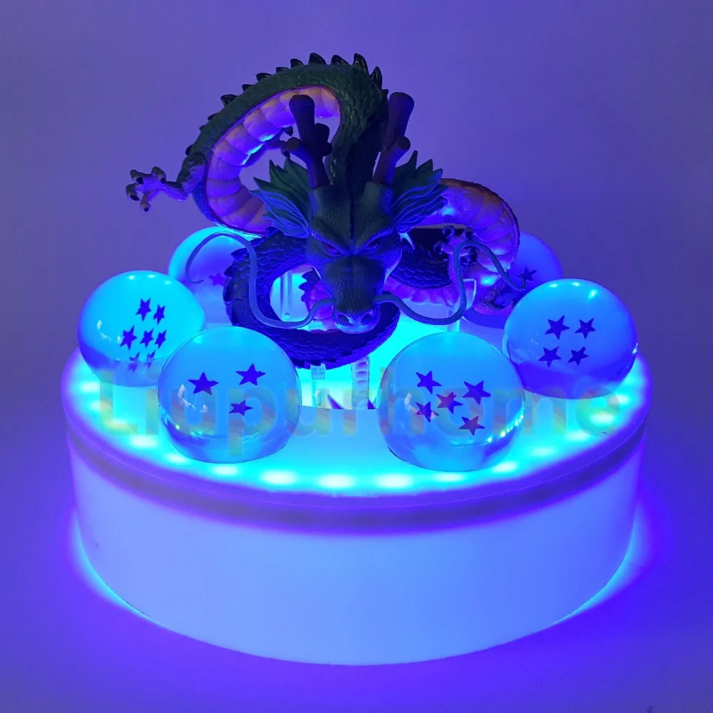 Dragon Ball Z Shenron с синим светодиодным хрустальным шариком DIY дисплей набор аниме Dragon Ball Z Son Goku Led ночник Lampara Led