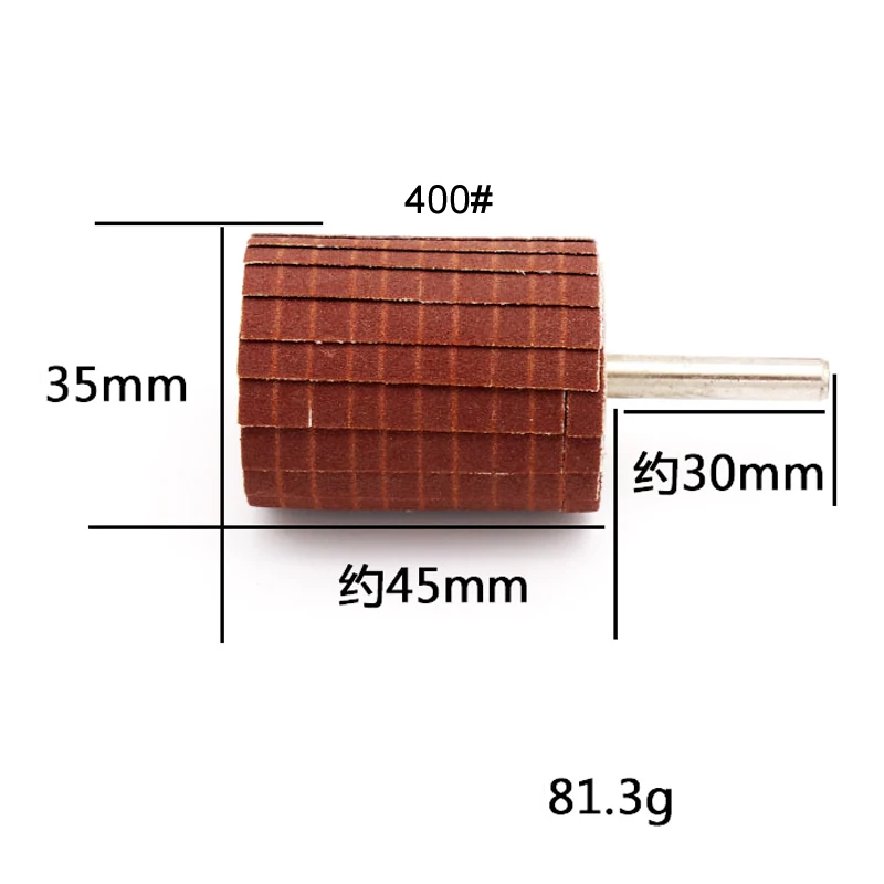 6mm Shank Sand Paper Shutter Wheel 50mm Emery Cloth Polishing Grinding Wood Carving Metal Head 150# 240# 320# | Инструменты