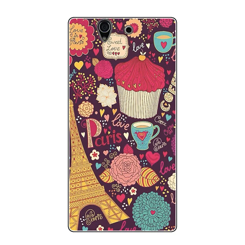 ZX51 Мягкие чехлы для телефонов из ТПУ для sony Xperia Z L36h C6602 5,0 дюймов C6603 L36i Чехлы Nutella Фламинго Сова тетрис Сумки Чехол бампер - Цвет: ZX51