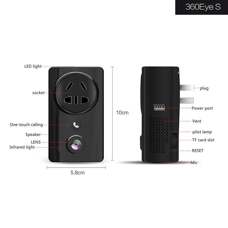 1080 P HD WiFi видео безопасности IP камера 180 градусов Рыбий глаз панорамный USB