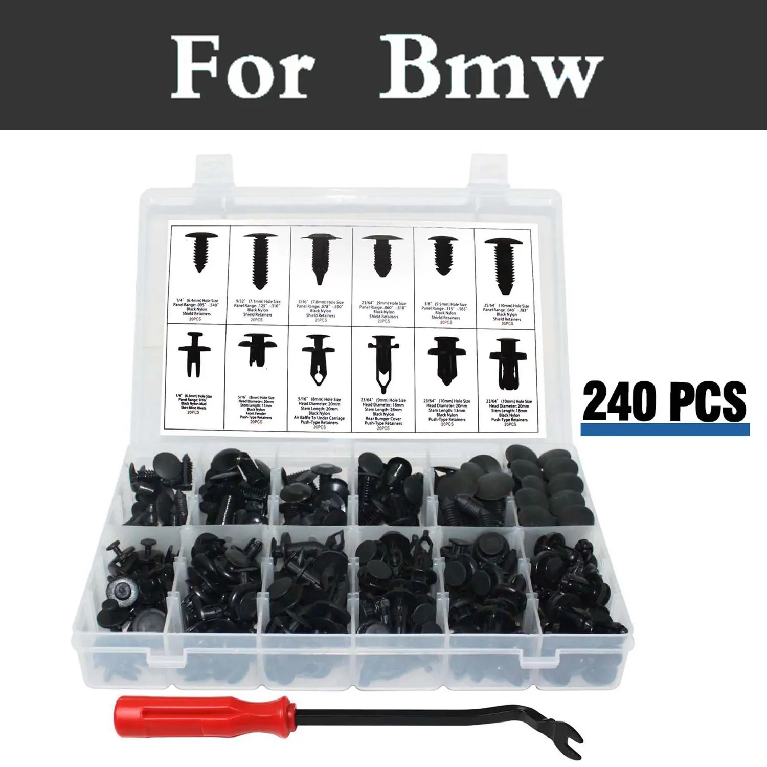 240 шт. клипсы для бампера Bmw E90 E60 E46 E36 F30 F10 F20 Gt X1 X3 X5 X6|Клипсы и зажимы авто| |