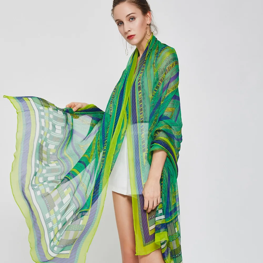 Шарф Мусульманский мусульманский платок из 100% шелка хиджаб Джерси-шарф