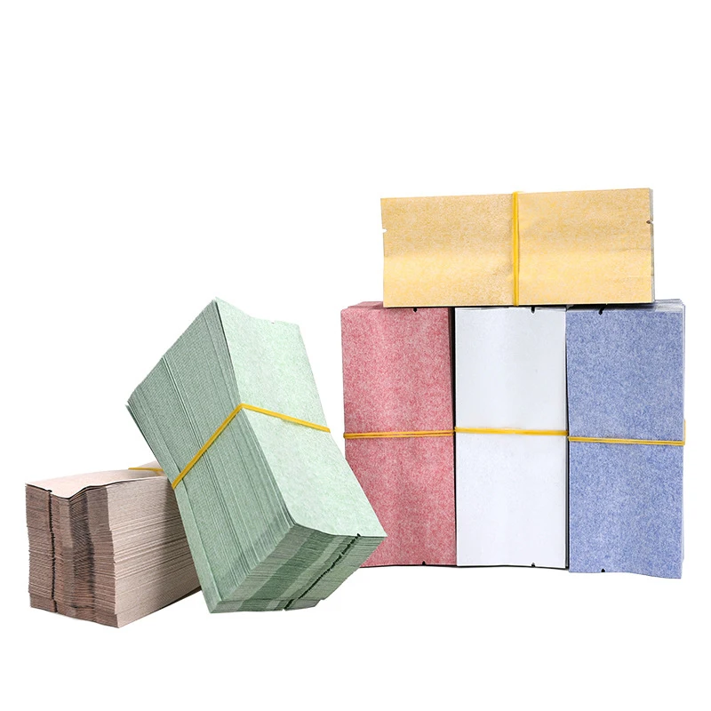 

100pcs Heat Sealable Side Gusset Oolong Green Tea Packaging Bags Storage Small Cotton Paper Aluminum Foil Open Top Pouch Bags