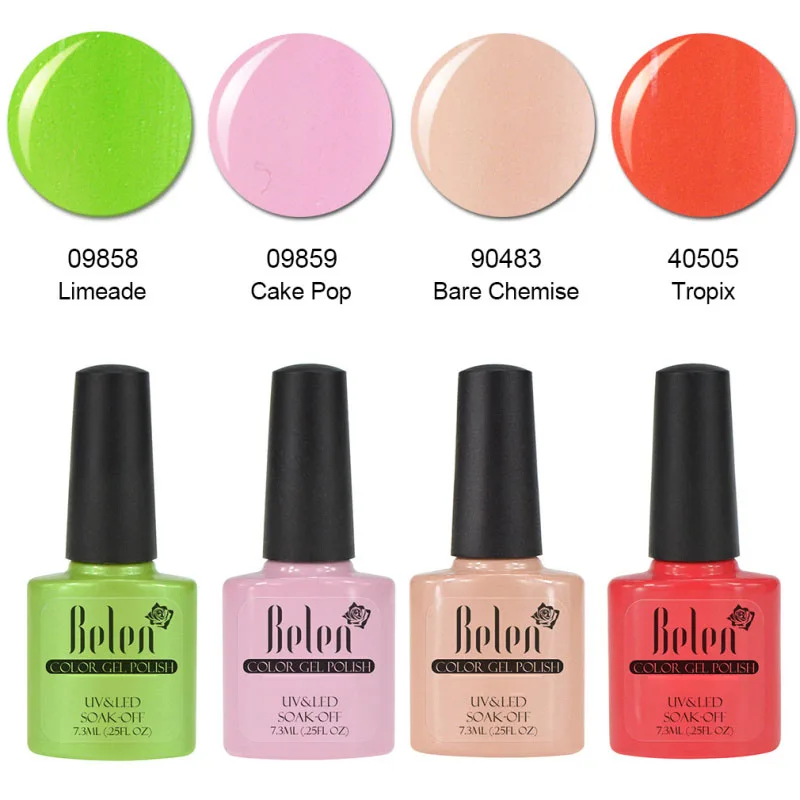 BL-S-C008 Belen 4 шт./набор УФ-гель для ногтей Vernis Полупостоянный 7,3 мл Лак Дизайн Маникюр Искусство Гибридный замочить от лака Набор лаков - Цвет: BL-S-C008