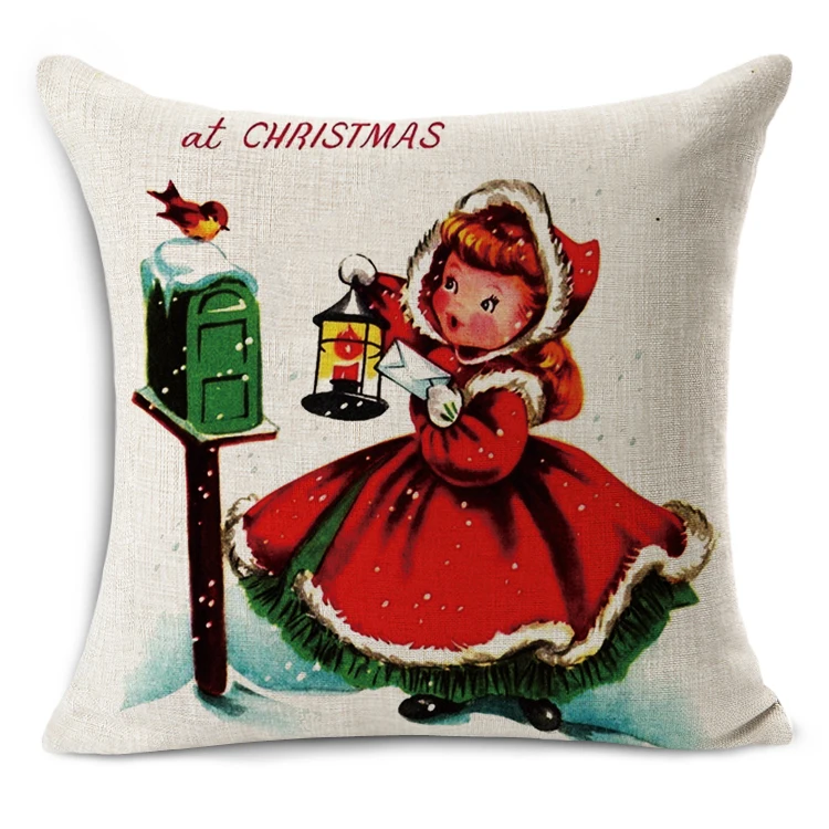 Чехол для подушки в стиле Санта-Клауса