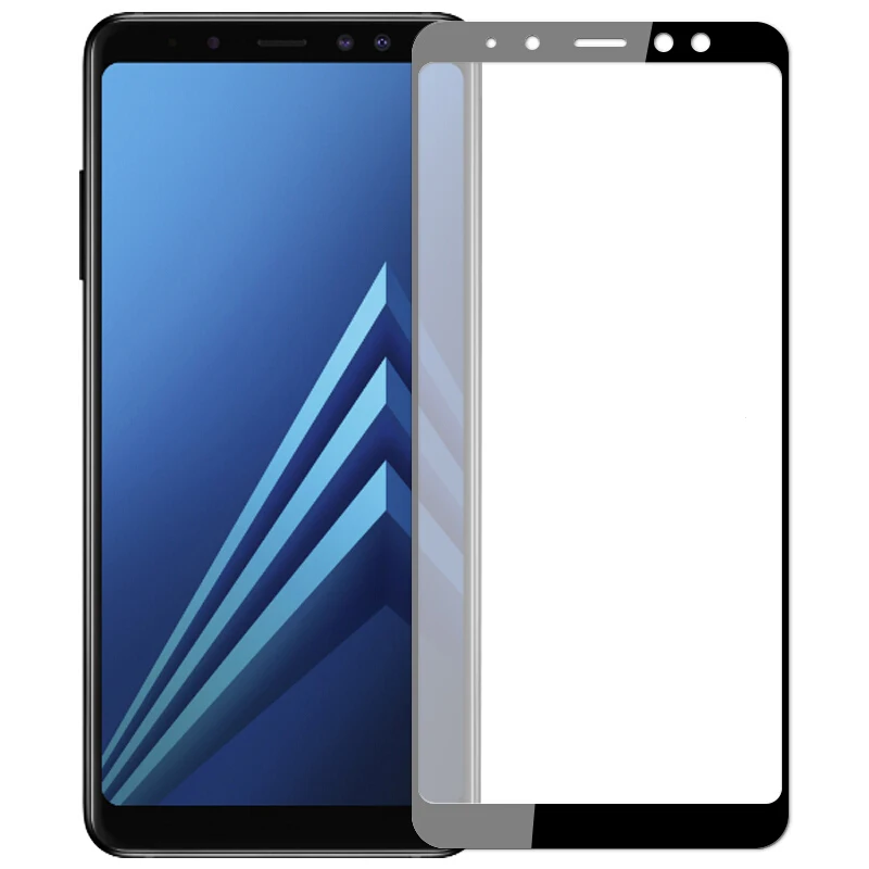 Стеклянная пленка для Samsung Galaxy A7 2018 2.5D Закаленное стекло A9 A6 A8 Plus Защитное