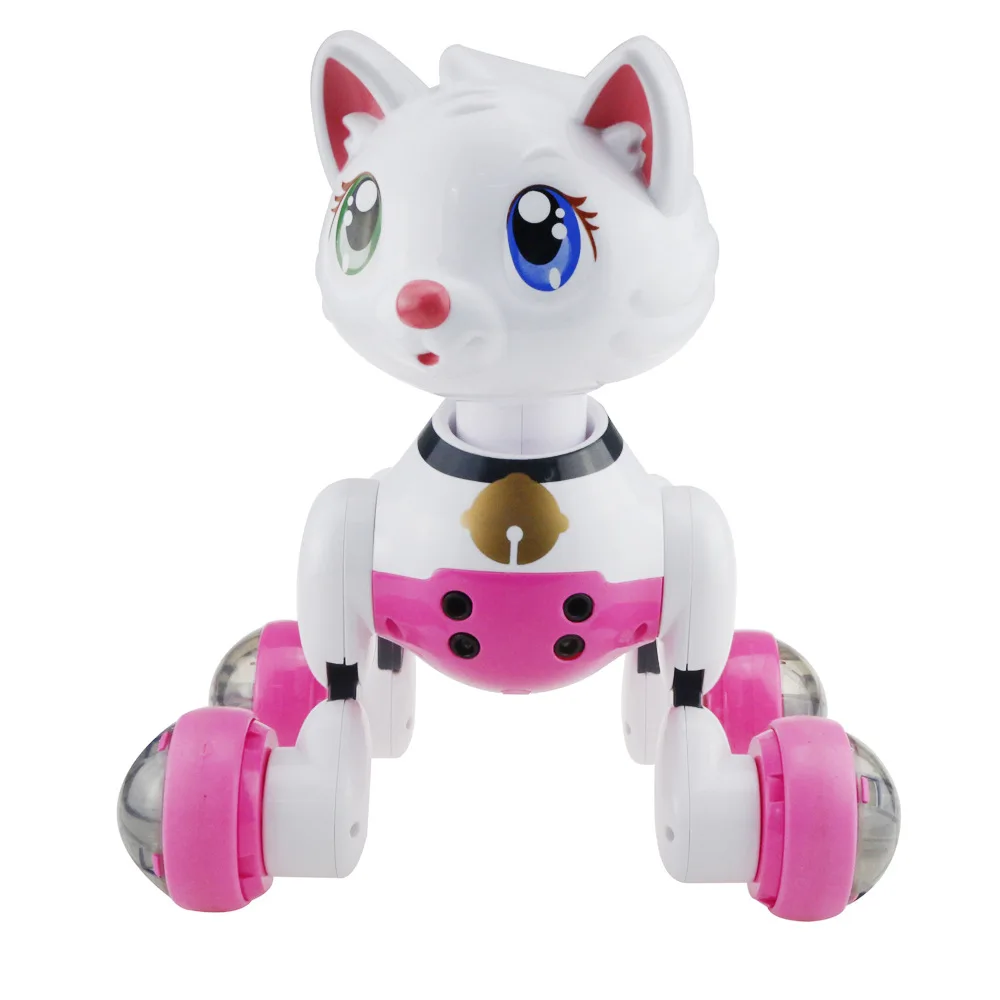 cat Интеллектуальный сенсорный индукционный беспроводной робот-игрушка для собак для детей мальчиков и девочек Голосовая ходьба умная собака и кошка - Цвет: cat
