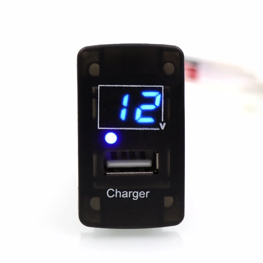 5 в 2.1A USB интерфейс разъем автомобильное зарядное устройство и измеритель напряжения батарея монитор использовать для Honda, Civic, Spirior, CRV, Fit Jazz, City, Accord
