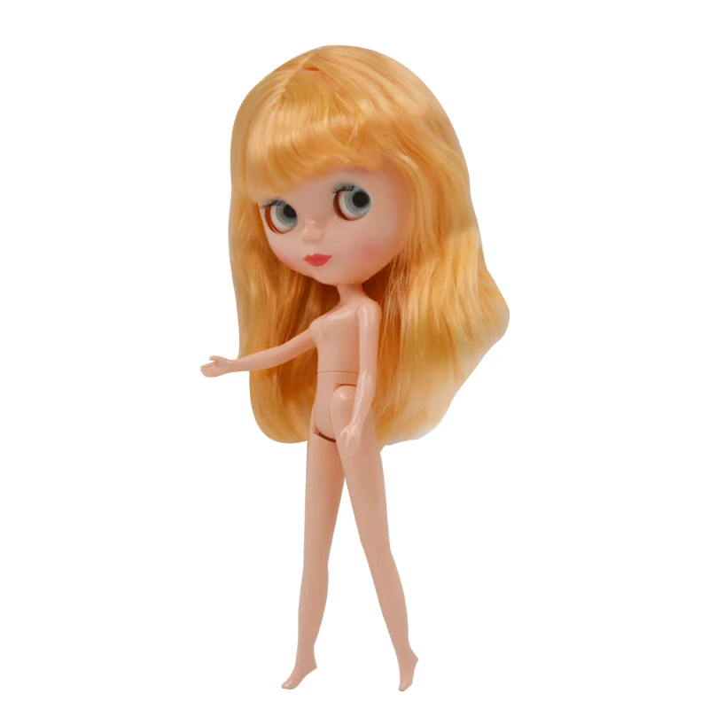 B6-Nude Шарнирная кукла Blyth, Neo Blyth кукла, изготовленная на заказ, куклы с блестящим лицом, можно изменить макияж и платье, DIY, Reburn куклы, игрушки для детей, подарок - Цвет: B6-Nude