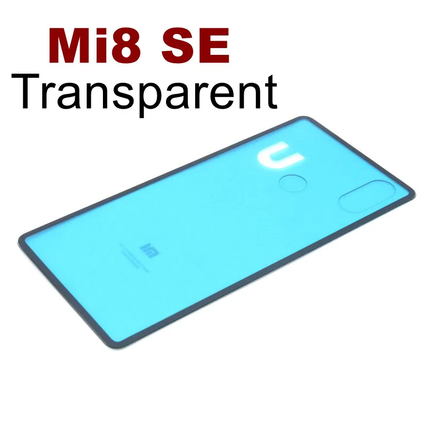 Mi 8SE Transparent Для Xiao mi 8 Lite Задняя крышка батареи Задняя стеклянная дверь корпус чехол для Xiao mi 8 SE крышка батареи mi 8SE 8 Lite Explorer - Цвет: Mi 8SE Transparent