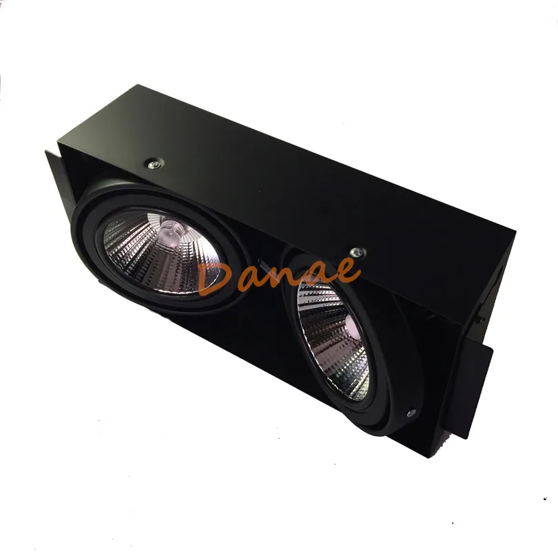 Dimmable 15 Вт 30 COB светодиодные светильники квадратные 1 головка 2 головки
