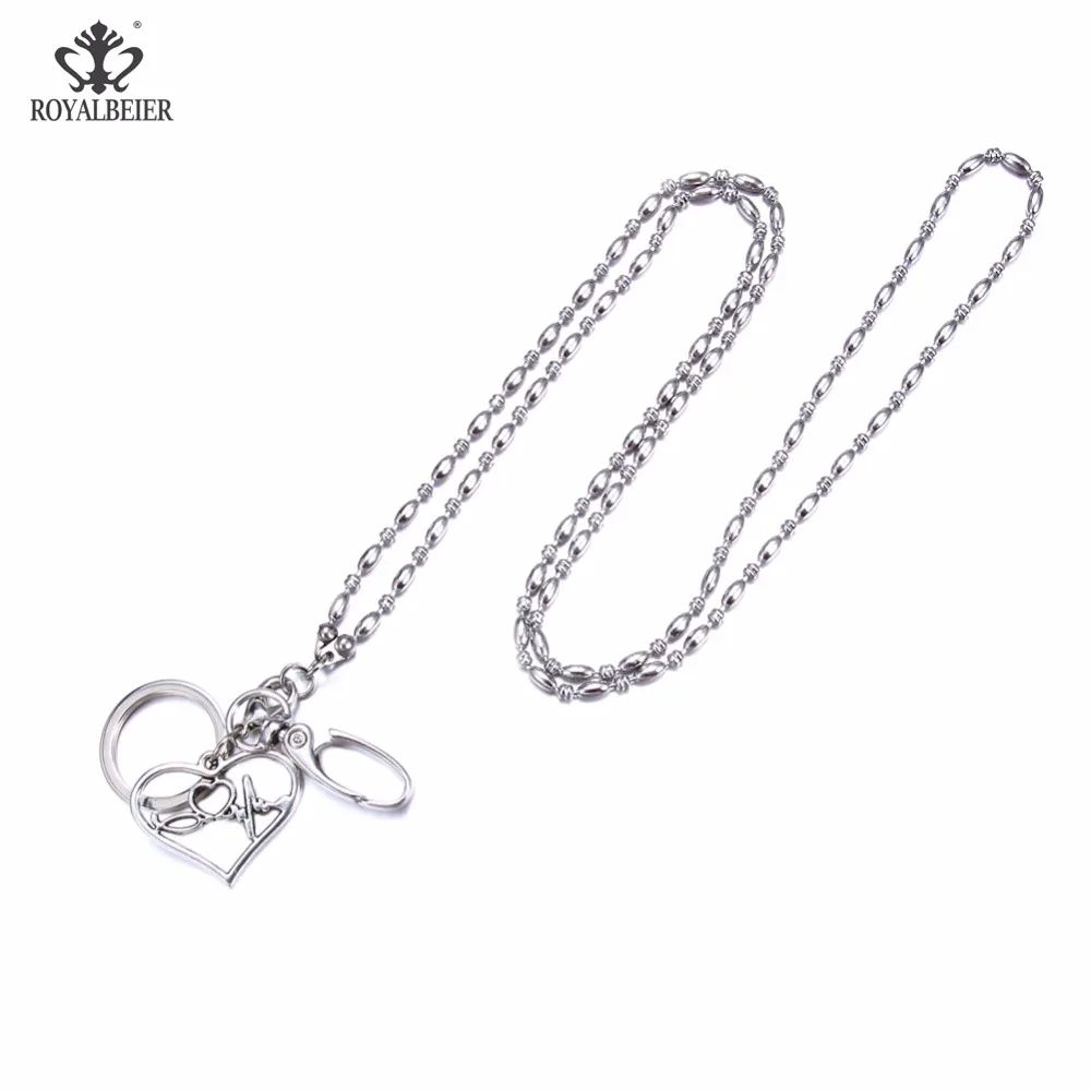 

RoyalBeiery Love Pendant Necklace Couples Commemorative Pendant Office ID Holder Work Lanyard Card Holder Neck Band 1pc