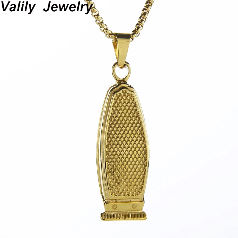 Valily Jewelry Mens Necklace Shaver Pendant Solid Razor for Men Stainless Steel Unique Design in Shaving Beard |