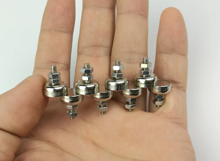 Неодимовые N52 сильные стальные чашки Магнит База D12mm внешняя нить M3 светодиодные панели прецизионные машины магнитное основание магнитное крепление
