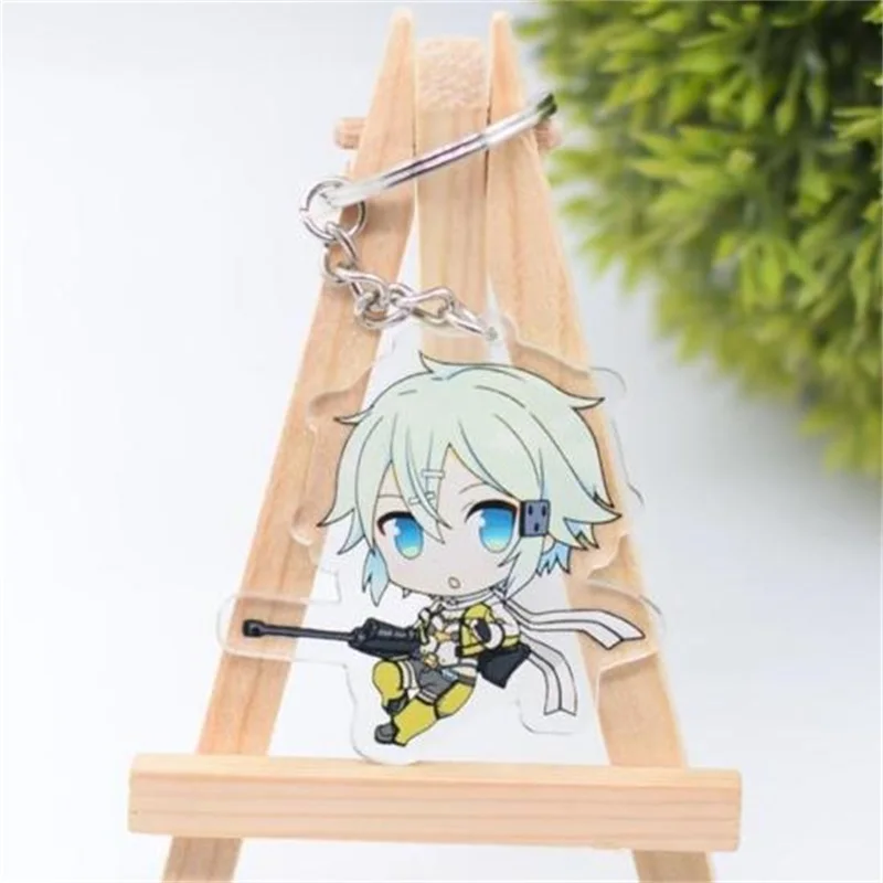 Двусторонний акриловый брелок для ключей Kirito Asuna с изображением аниме меча