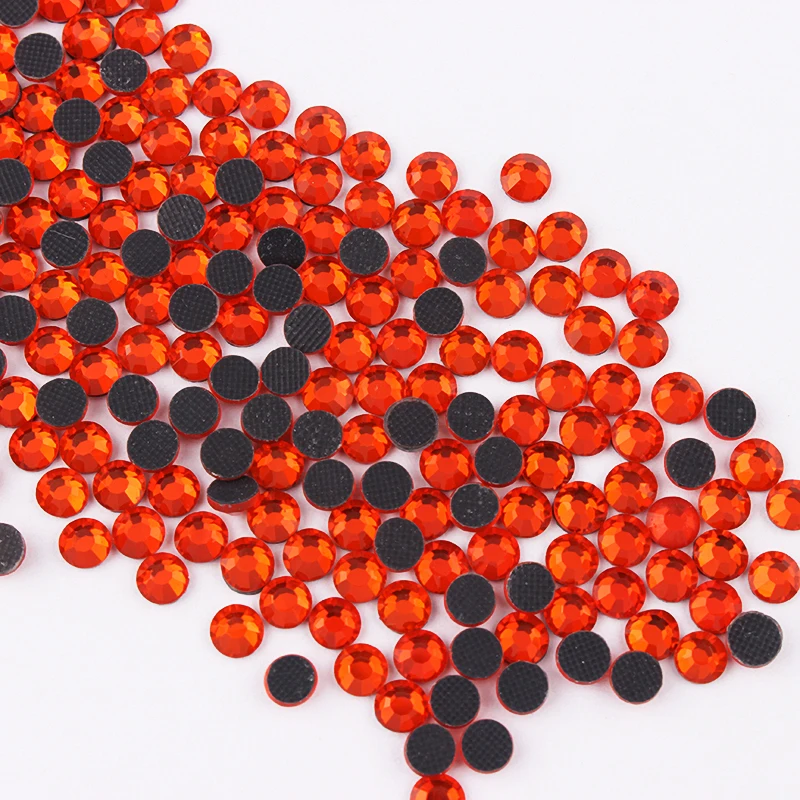 Orange Hyacinth SS6-SS30 DMC Hotfix Rhinestones Iron On Strass Flatback Hot Fix DIY Nail Art/Wedding Dress/Phone Decor | Красота и