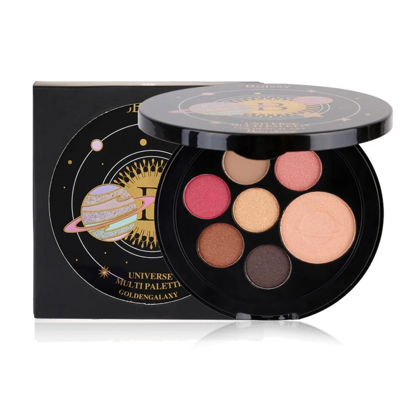 Палитра теней для век матовые тени с блестками 7 цветов 1 шт.| |