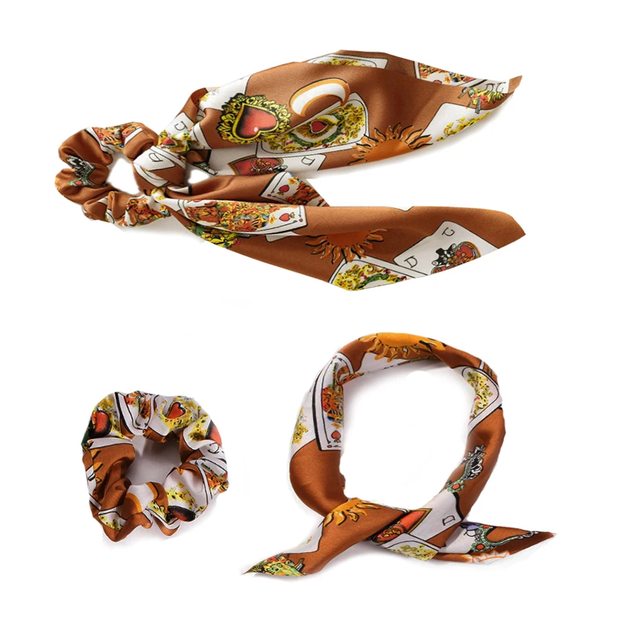 Волосы с шарфом резинка для женщин резинки волос женские старинный головной убор