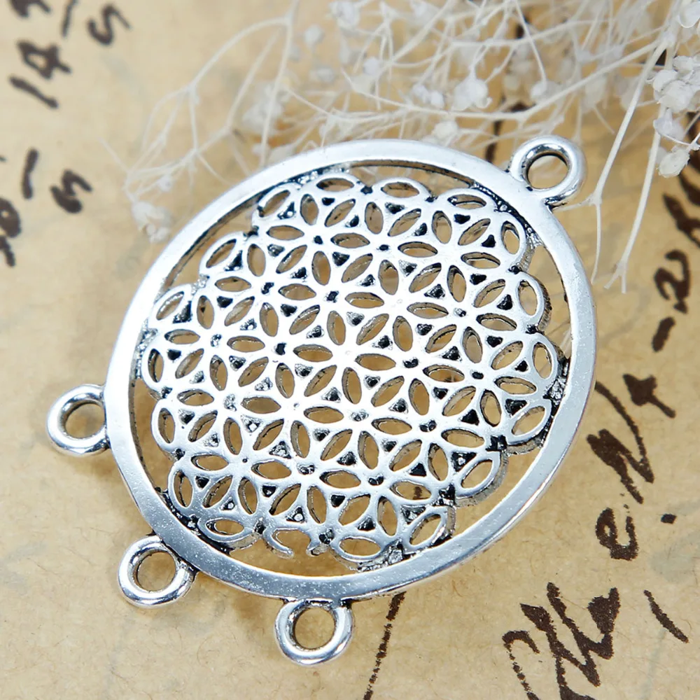 DoreenBeads цветок в реальности искусственная фурнитура круглые антикварные женские