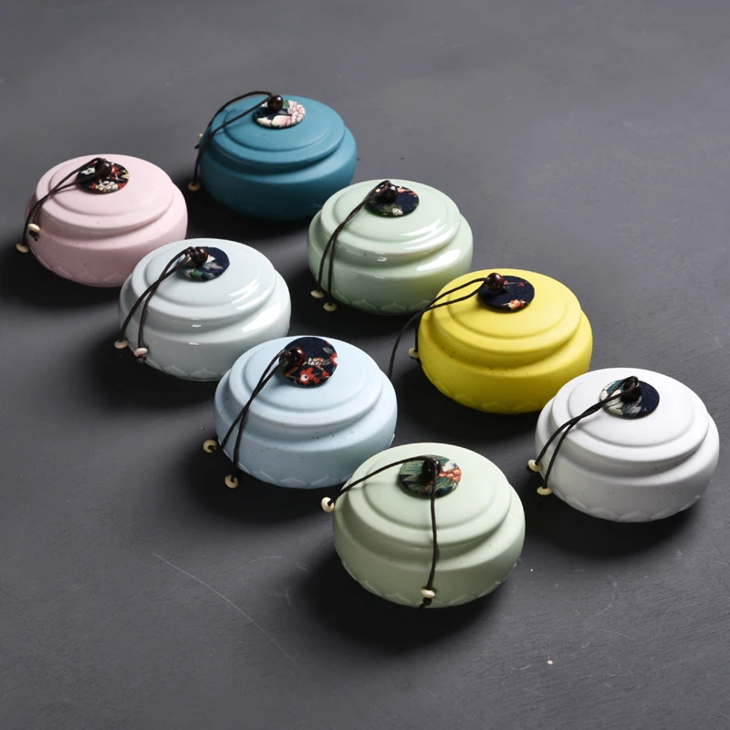 Китайский Стиль Чай канистра Кухня Керамика канистры нежный Конфеты Сахар